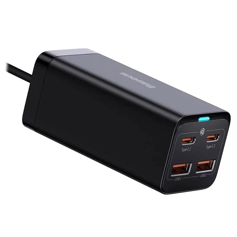 Įkroviklis Baseus GaN3 Pro 2xType-C/2xUSB 100W juodas CCGP000101