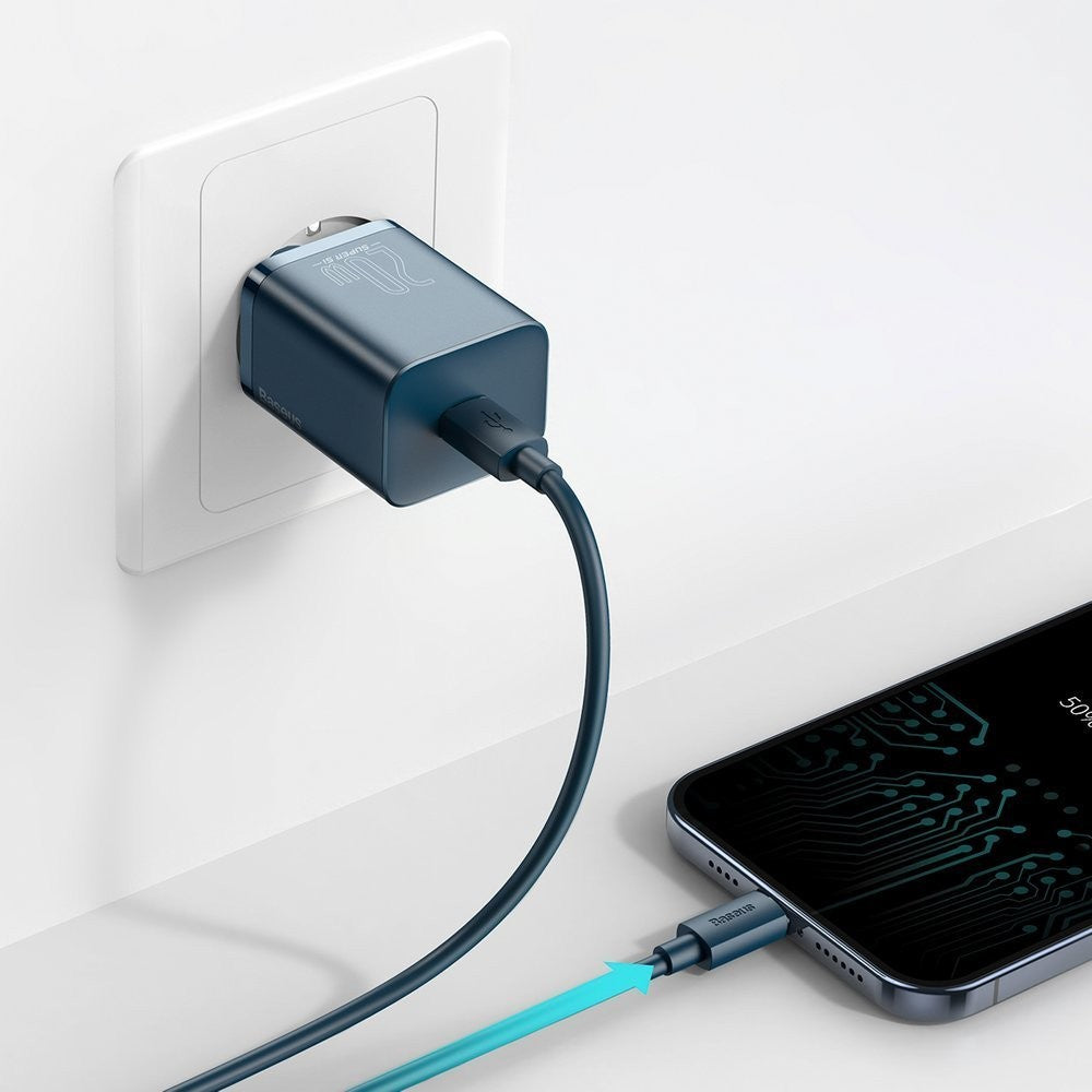 Įkroviklis Baseus Super Si 20W mėlynas CCSUP-B03