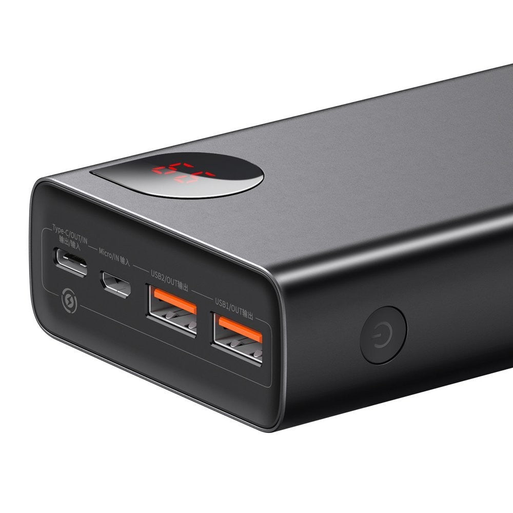 Išorinė baterija Power Bank Baseus Adaman 65W 20000mAh + Type-C 0.3m juoda PPIMDA-D01