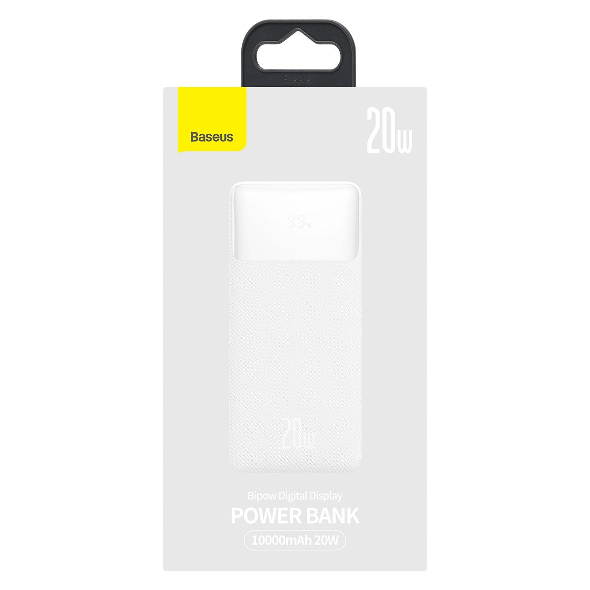 Išorinė baterija Power Bank Baseus Bipow 20W 10000mAh + MicroUSB 0.25m balta PPBD050502