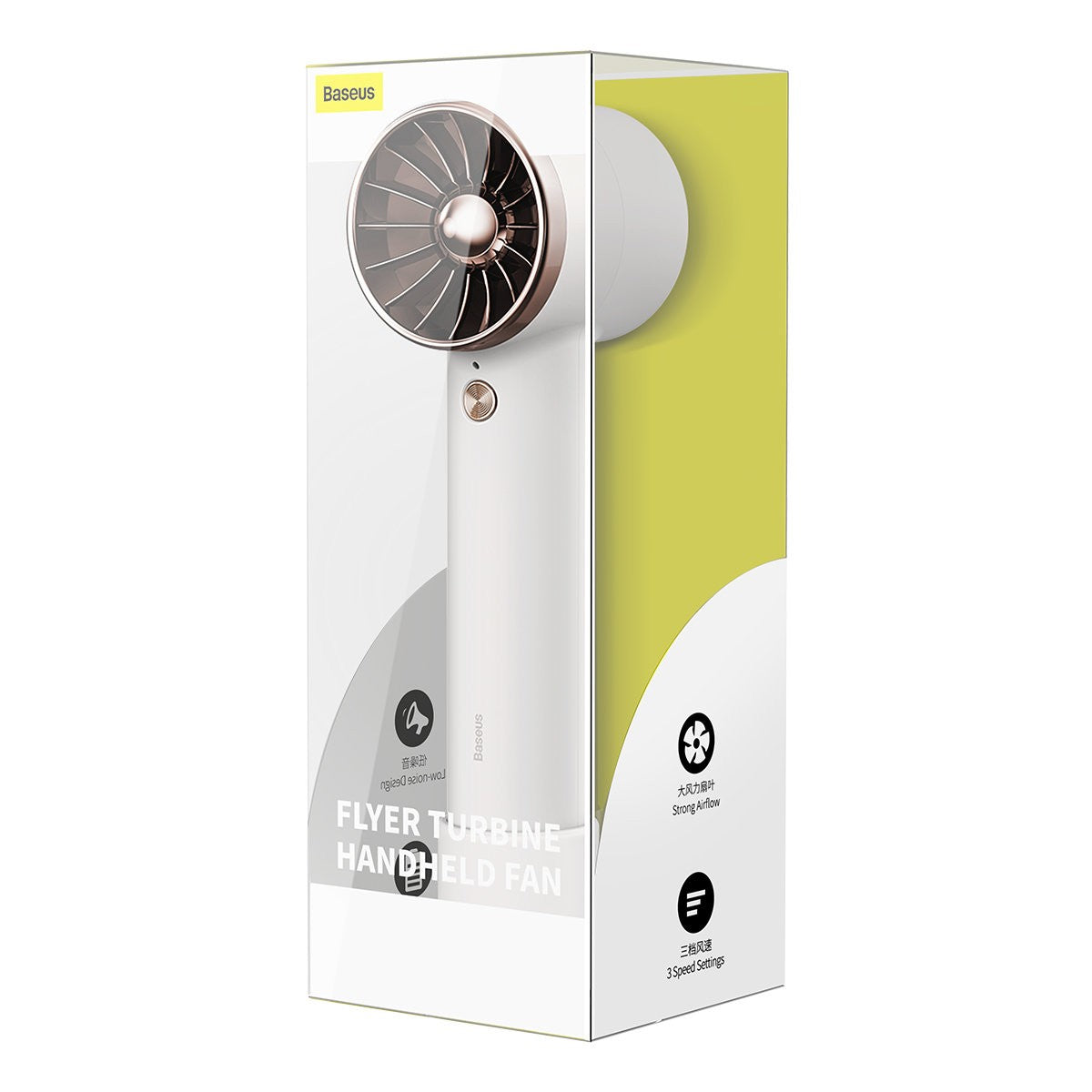 Stalinis ventiliatorius Baseus Flyer Turbine 4000mAh + Lightning 0.2m baltas ACFX010002
