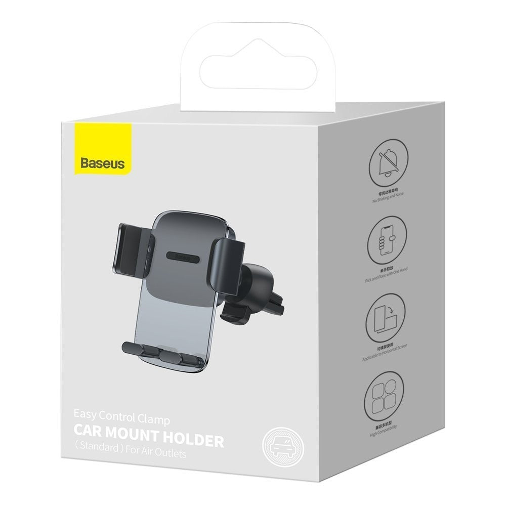 Telefono laikiklis Baseus Easy Control juodas SUYK000101