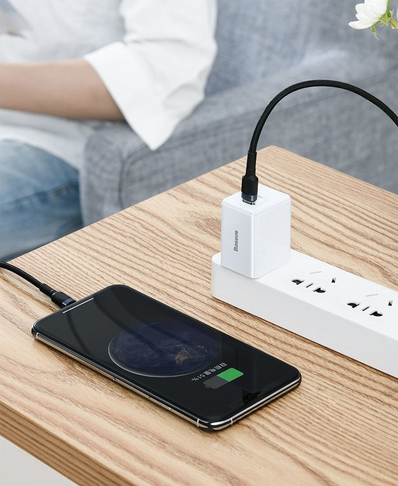 USB kabelis Baseus Cafule PD20W Type-C to Lightning 1.0m pilkas-juodas CATLKLF-G1