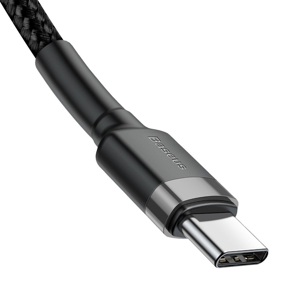 USB kabelis Baseus Cafule PD60W Type-C 2.0m pilkas-juodas CATKLF-HG1