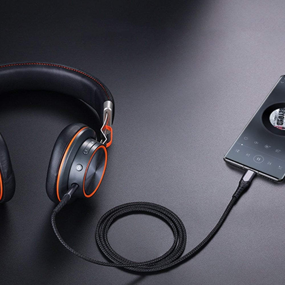 Audio adapteris Joyroom SY-A03 Type-C to 3.5mm 1.0m juodas
