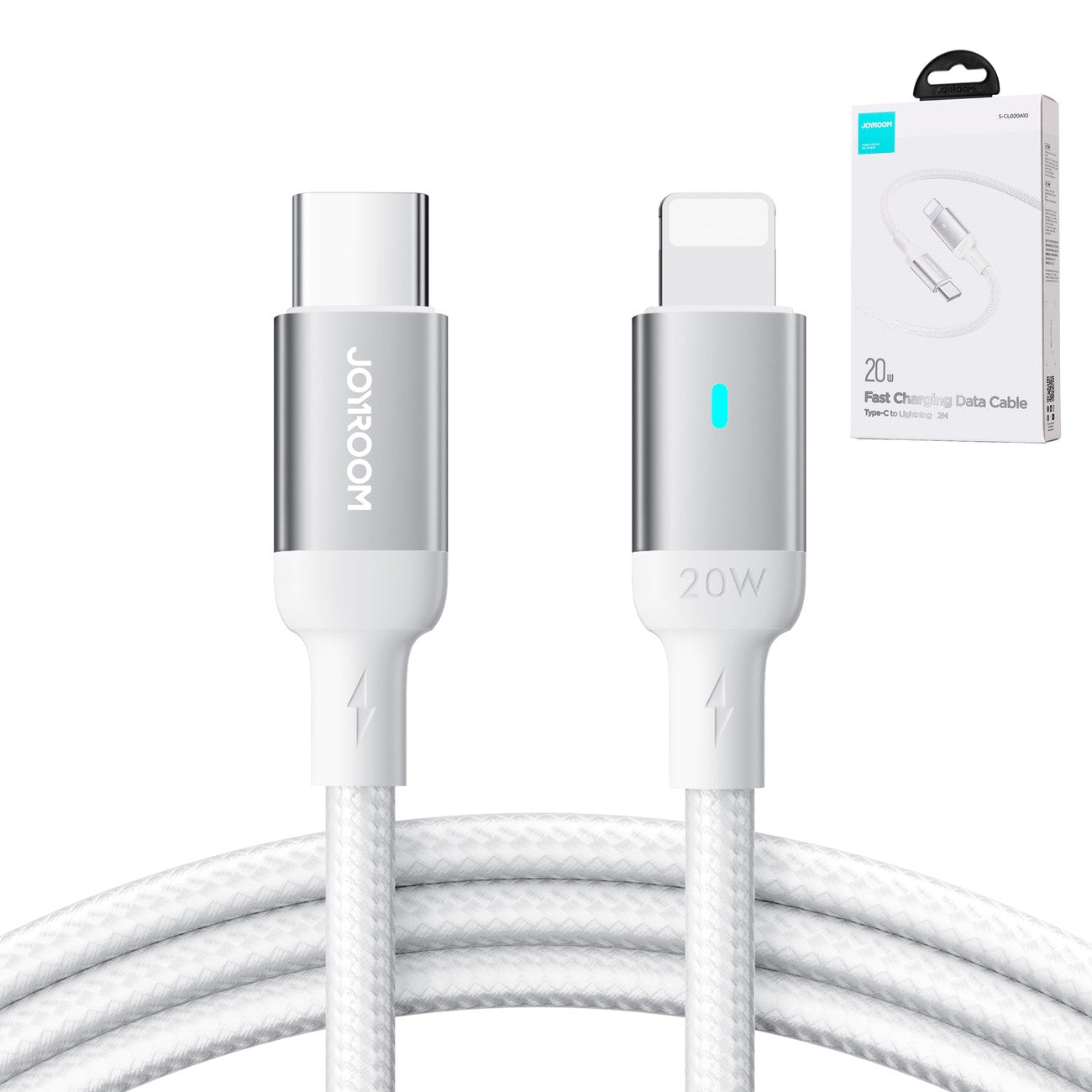 USB kabelis Joyroom S-CL020A10 Type-C to Lightning 20W 2.0m baltas