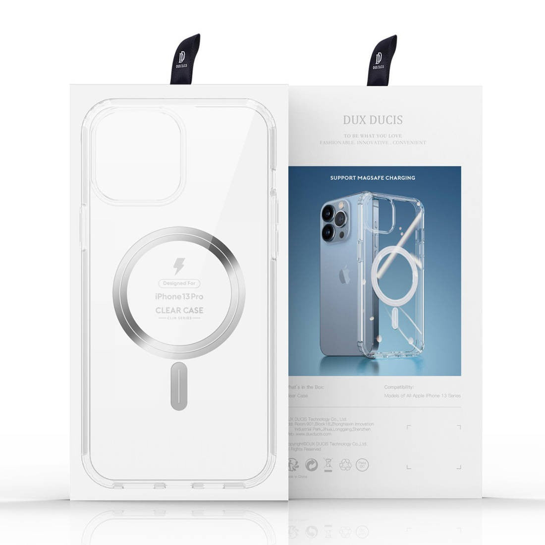 Dėklas Dux Ducis Clin Magsafe Apple iPhone 15 Pro Max skaidrus