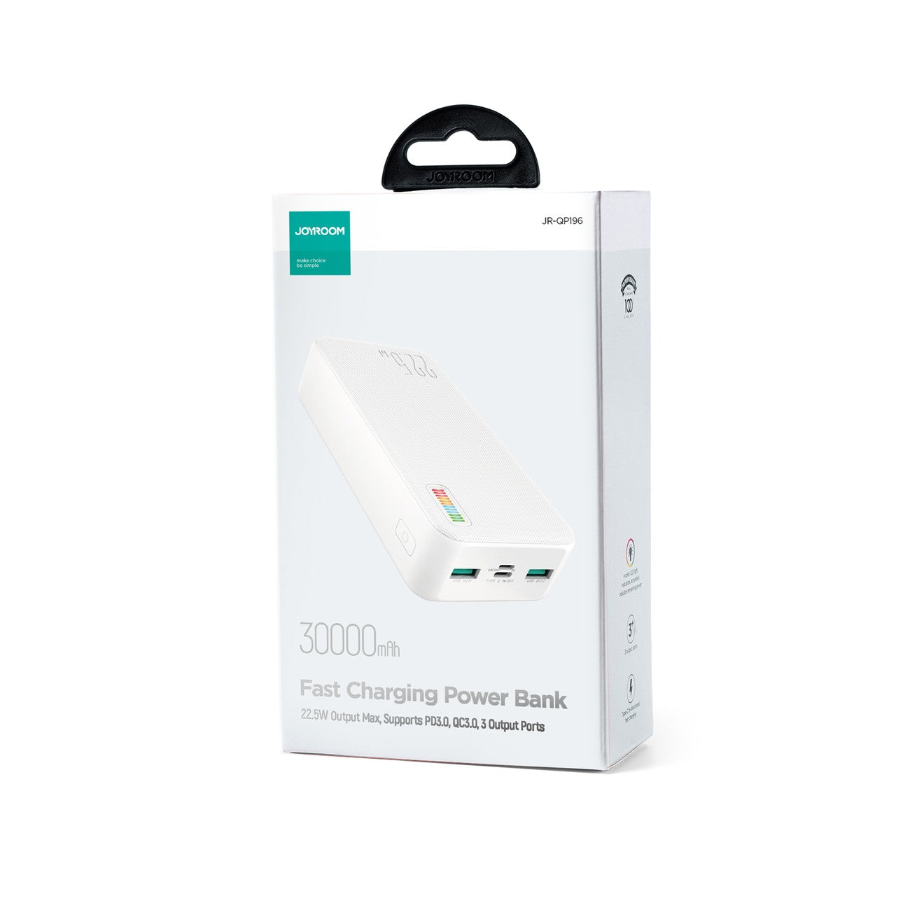 Išorinė baterija Power Bank Joyroom JR-QP196 22.5W 30000mAh balta