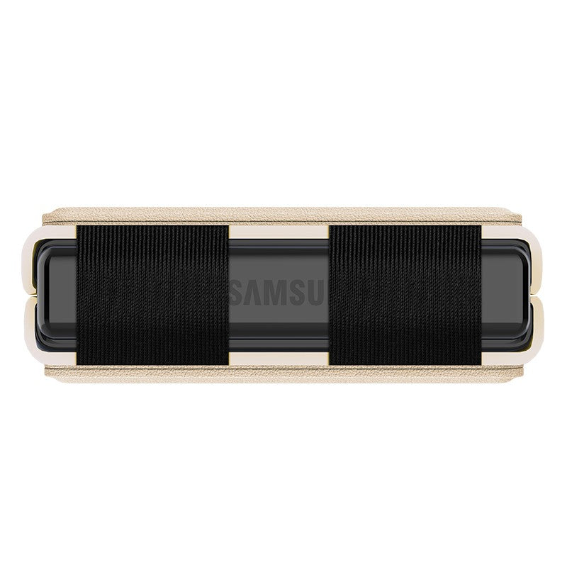 Dėklas Nillkin Qin Leather (Plain Leather) Samsung F721 Z Flip4 5G auksinis