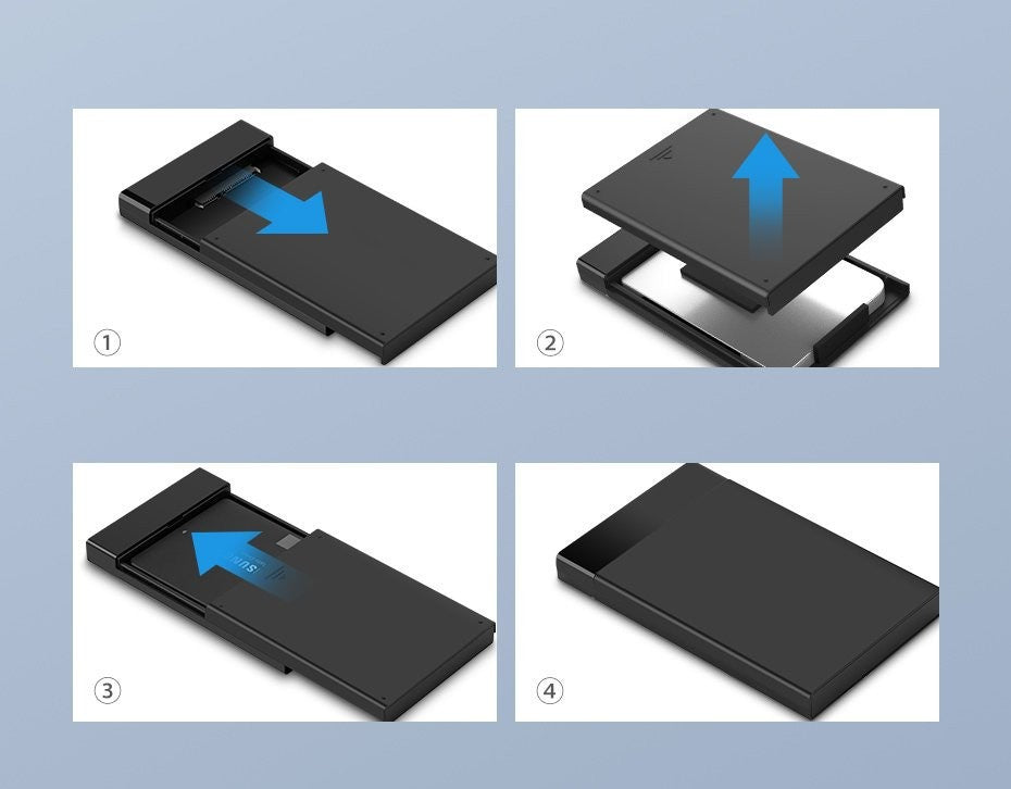 2.5" HDD SSD adapteris Ugreen US221 + 0.5m cable juodas
