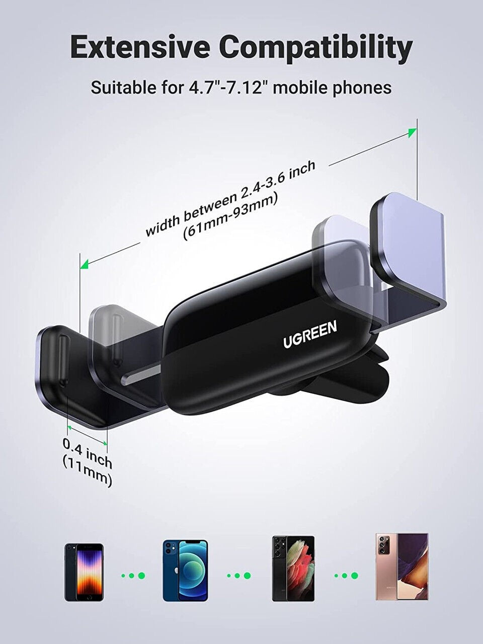 Automobilinis telefono laikiklis Ugreen LP120 juodas