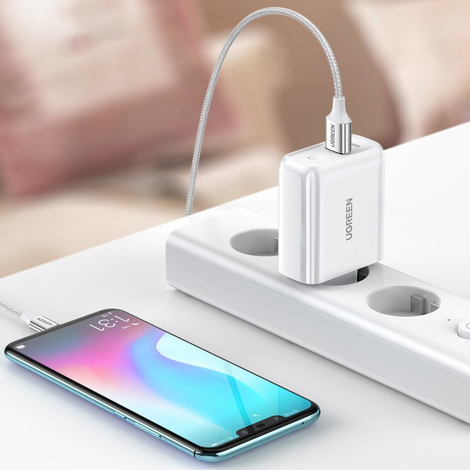 Įkroviklis Ugreen CD170 USB-C/USB-A 36W baltas