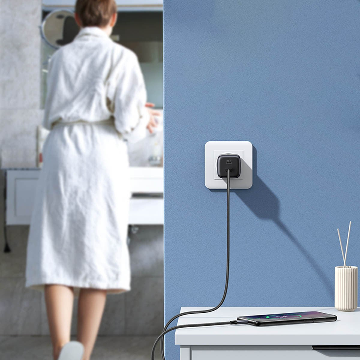 Įkroviklis Ugreen CD294 Nexode GaN 2xUSB-C 45W juodas