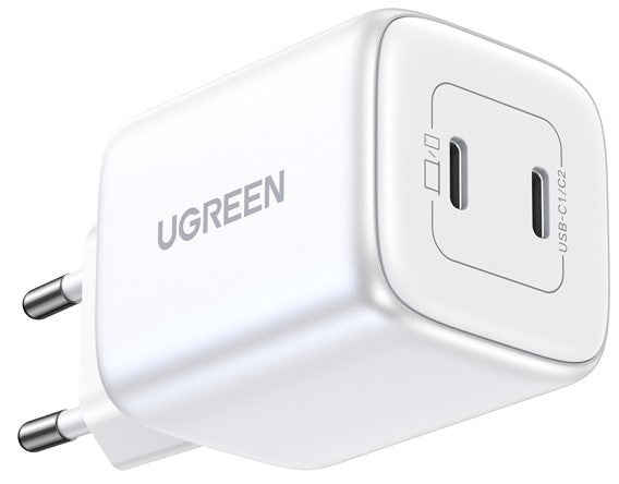 Įkroviklis Ugreen CD294 Nexode GaN 2xUSB-C 45W baltas