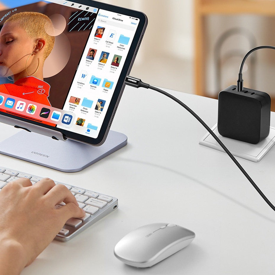 USB kabelis Ugreen US300 USB-C to USB-C 5A 100W 1.5m baltas