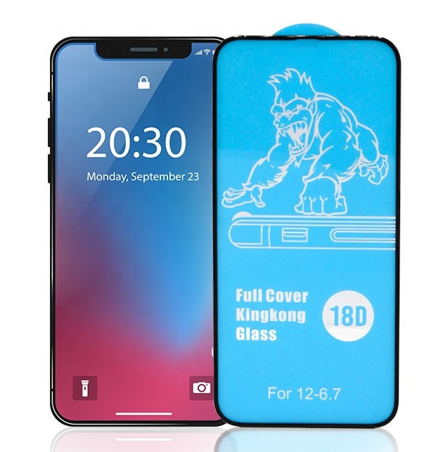 LCD apsauginis stikliukas 18D Airbag Shockproof Apple iPhone 15 Plus juodas