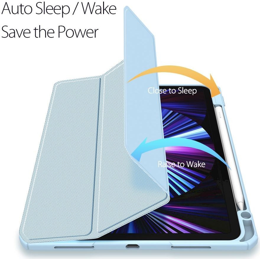 Dėklas Dux Ducis Toby Samsung X710/X716 Tab S9/X510/X516 Tab S9 FE mėlynas