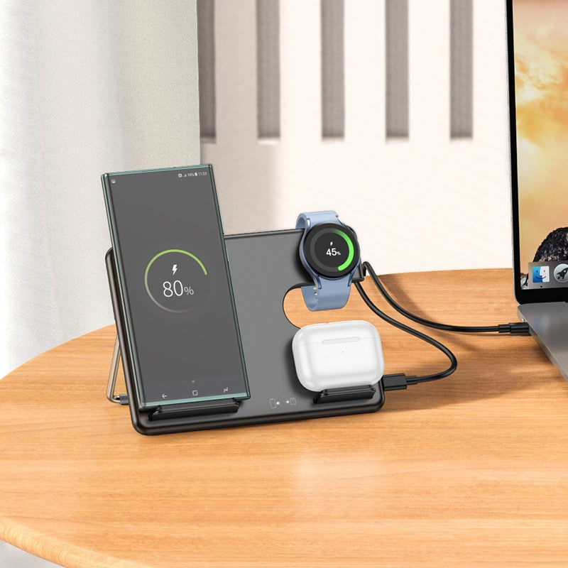 Įkroviklis belaidis Hoco CQ2 (Samsung) 3-in-1 juodas