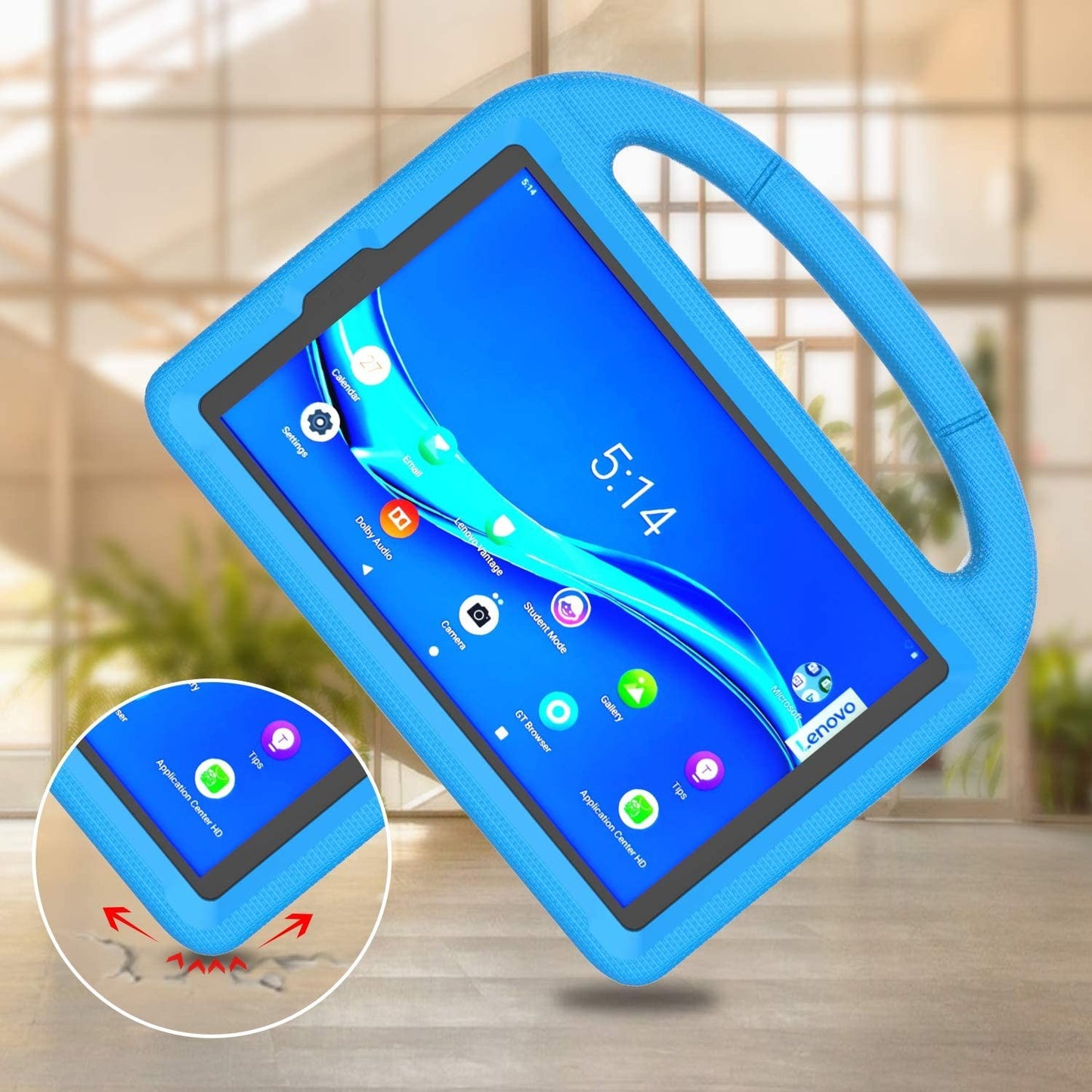 Dėklas Shockproof Kids Samsung X210/X215/X216 Tab A9 Plus 11.0 tamsiai mėlynas