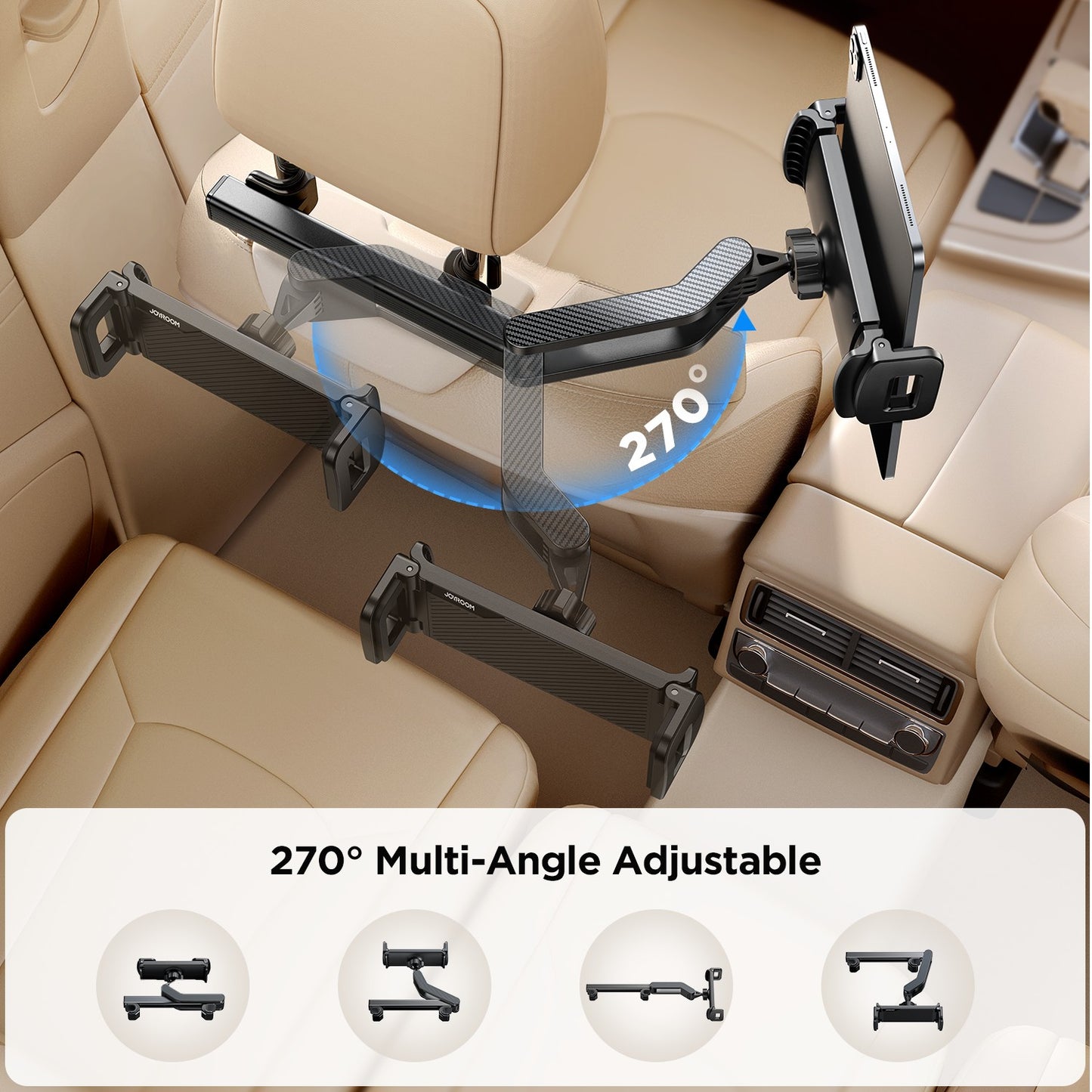 Automobilinis laikiklis ant sėdynės atlošo Joyroom JR-ZS369 car headrest tablet holder juodas