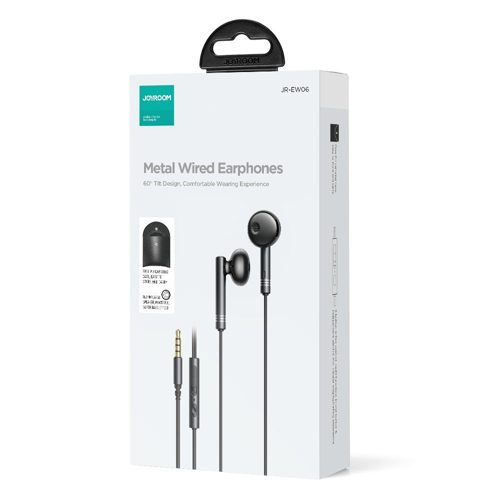 Ausinės Joyroom JR-EW06 3.5mm pilkos
