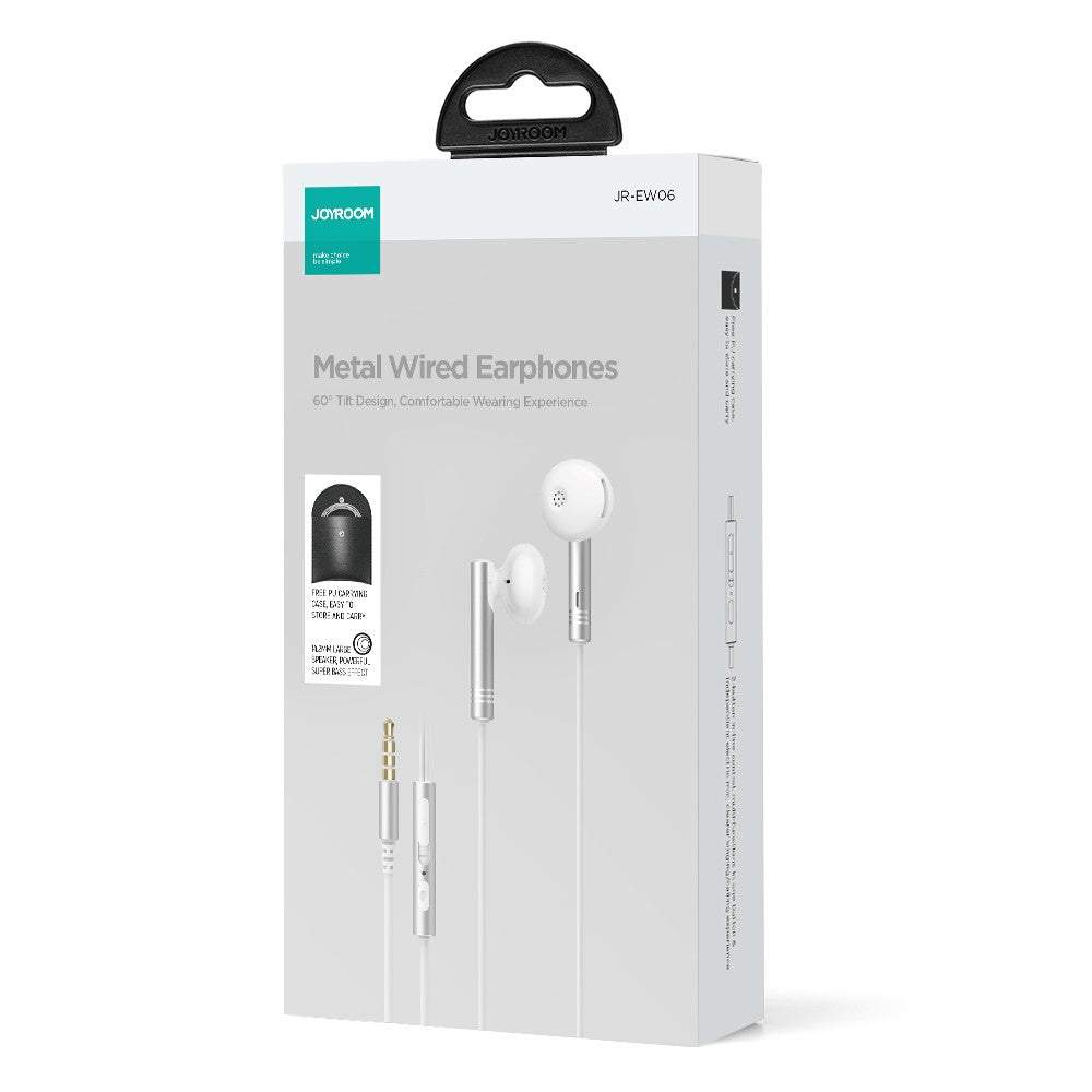 Ausinės Joyroom JR-EW06 3.5mm sidabrinės