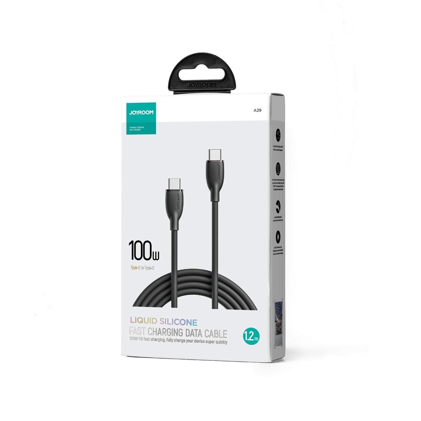 USB kabelis Joyroom SA29-CC5 USB-C to USB-C 100W 1.2m juodas