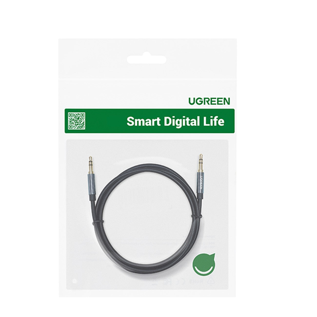Audio kabelis Ugreen AV112 3,5mm to 3,5mm 2.0m juodas