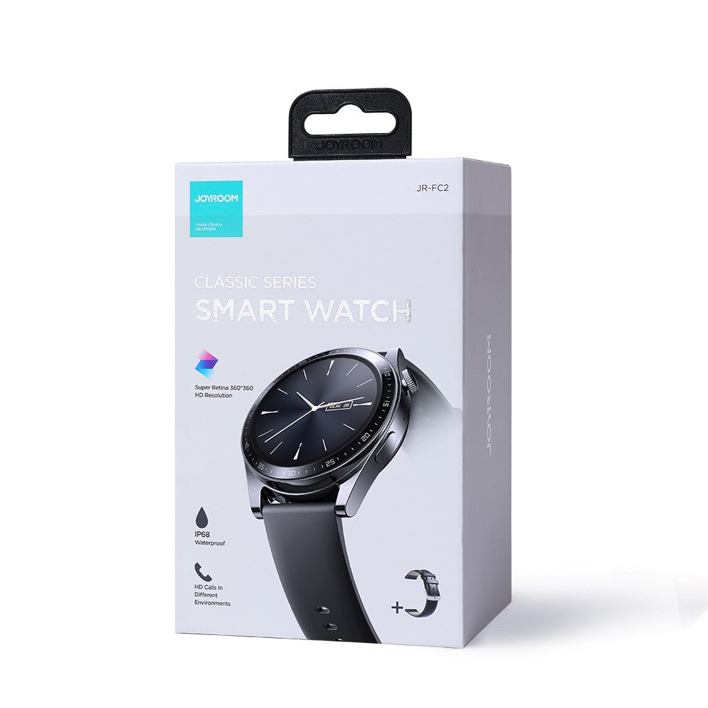 Išmanusis laikrodis Joyroom JR-FC2 Classic Series Smart Watch (Make/Answer Call) juodas