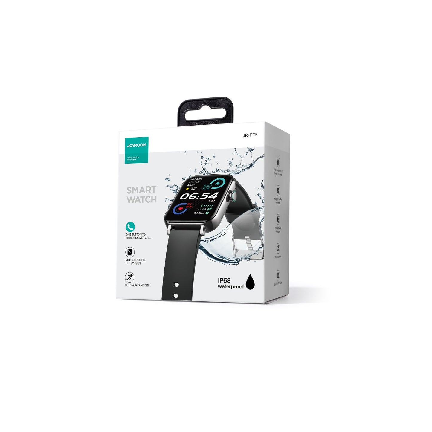 Išmanusis laikrodis Joyroom JR-FT5 Fit-Life Series Smart Watch (Answer/Make Call) juodas