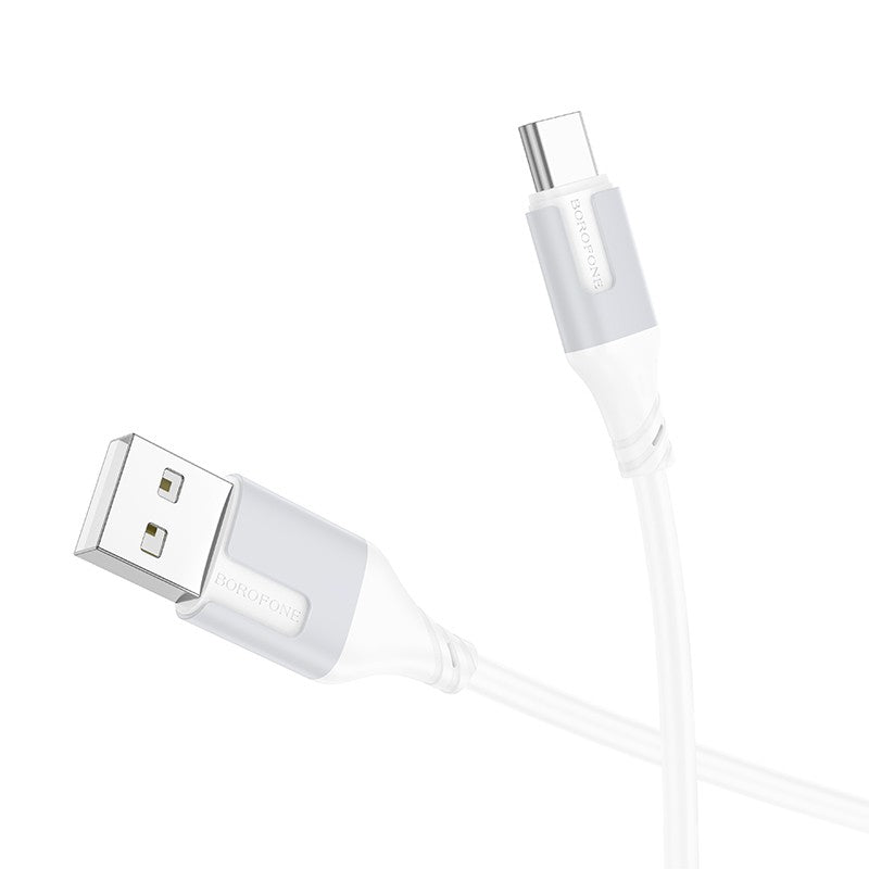 USB kabelis Borofone BX101 USB-A to USB-C 1.0m baltas