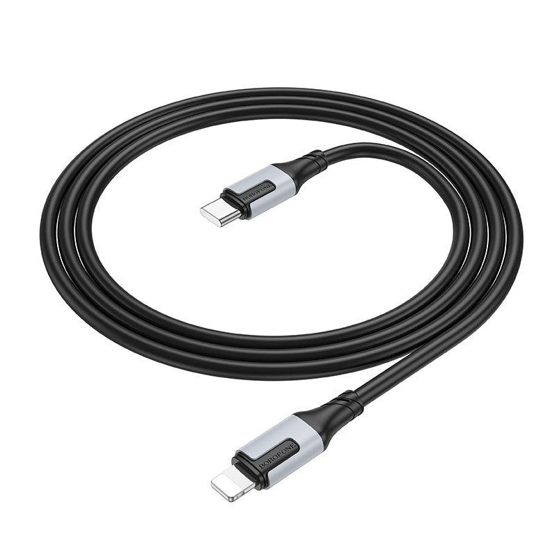 USB kabelis Borofone BX101 USB-C to Lightning 1.0m juodas