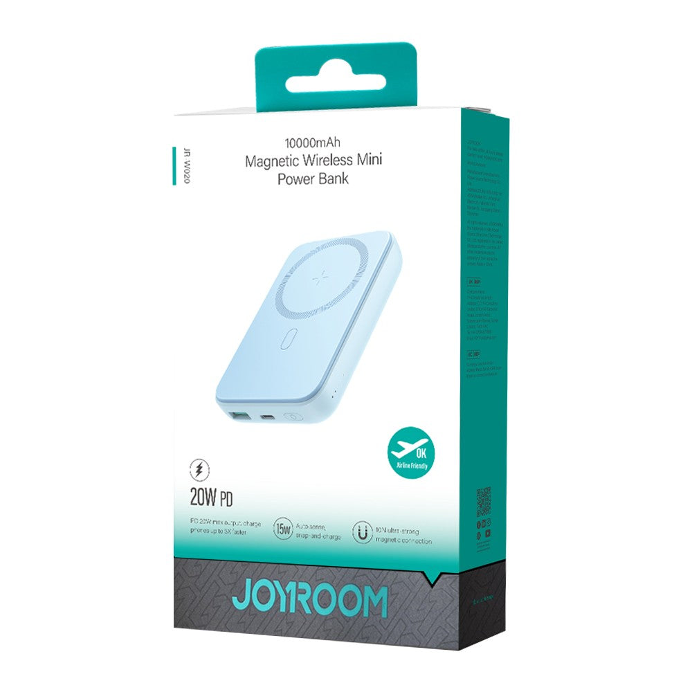 Išorinė baterija Power Bank Joyroom JR-W020 20W Magnetic Wireless 10000mAh mėlyna