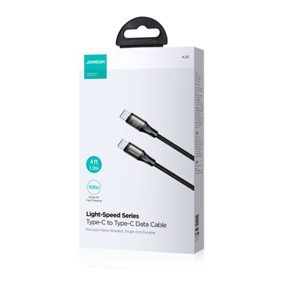USB kabelis Joyroom SA25-CC5 USB-C to USB-C 100W 1.2m juodas