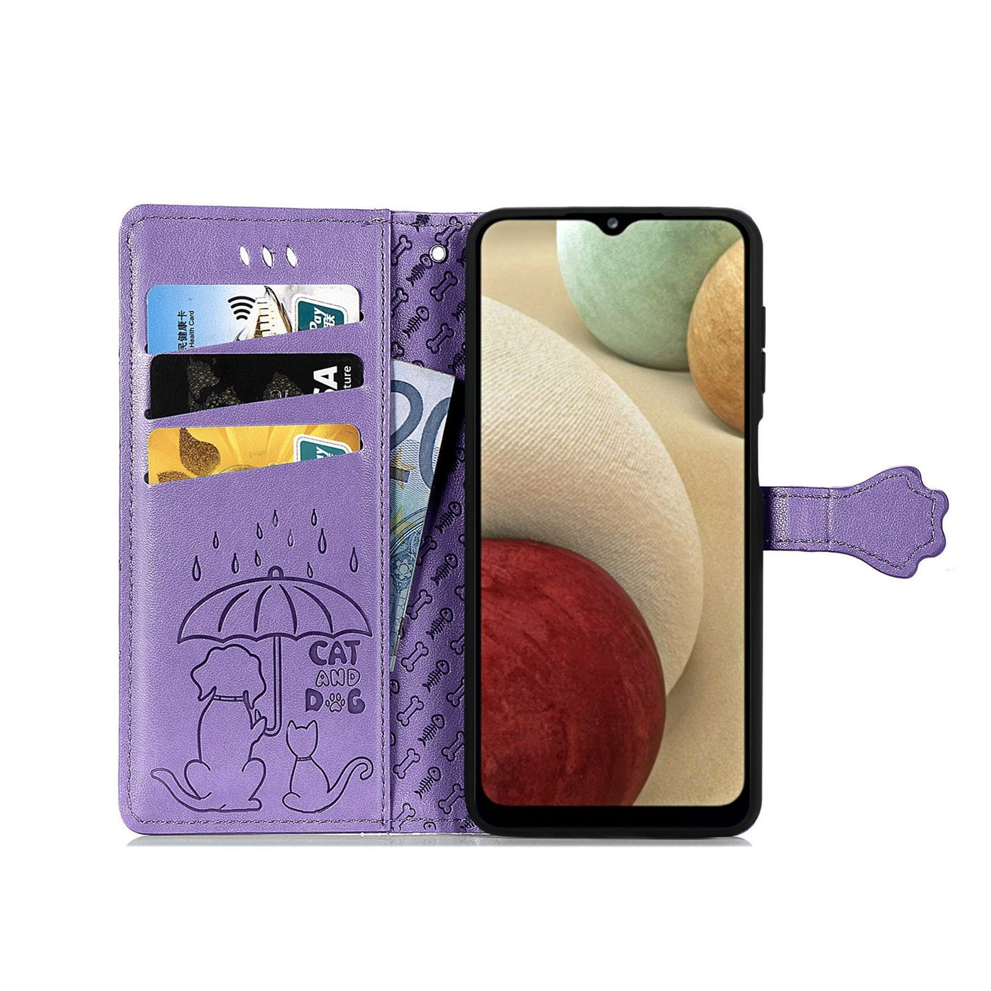 Dėklas Cat-Dog Samsung A556 A55 5G violetinis