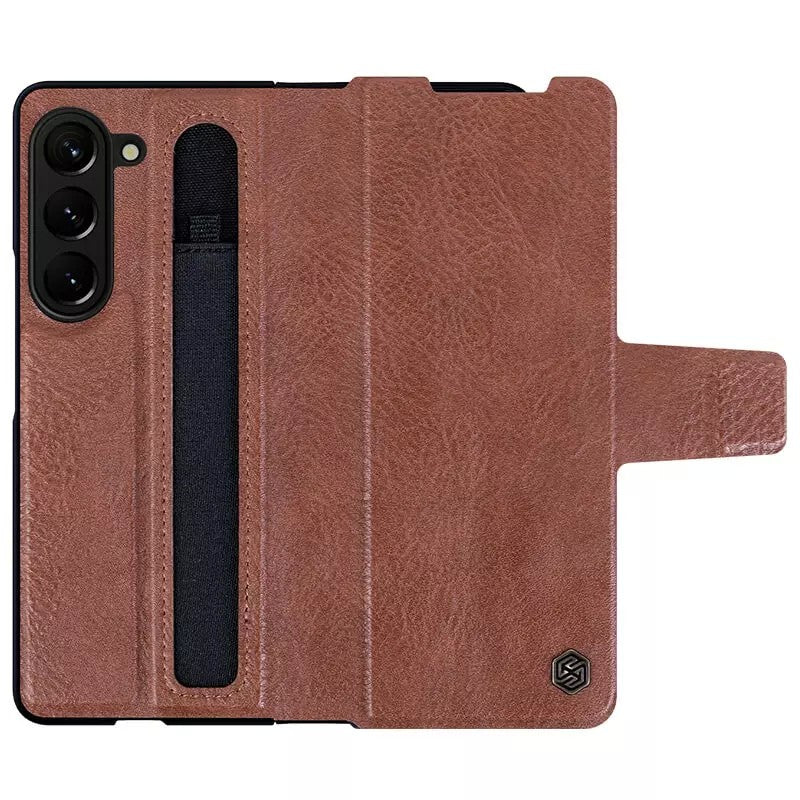 Dėklas Nillkin Aoge Leather Case Samsung F946 Z Fold5 5G rudas