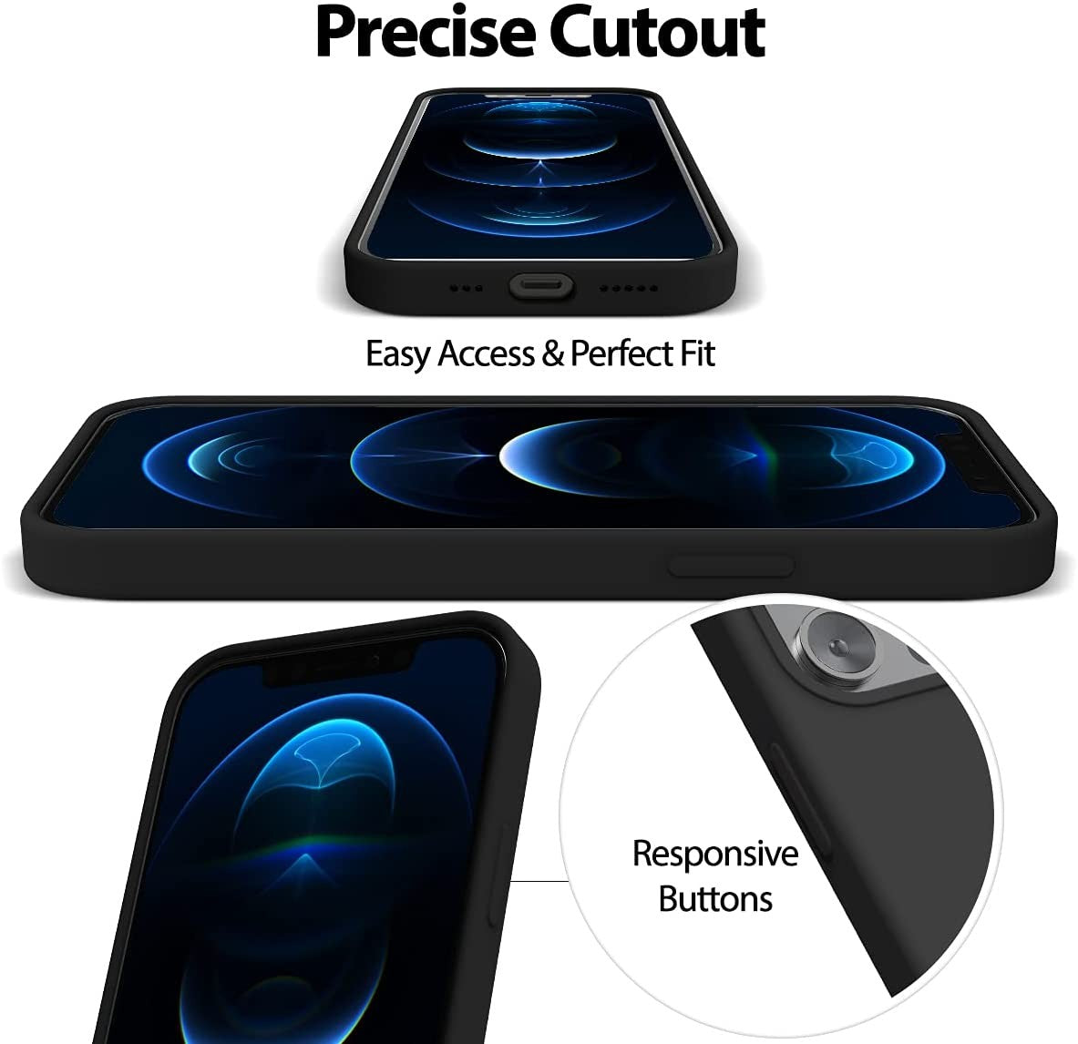 Dėklas Mercury Silicone Case Samsung A336 A33 5G juodas