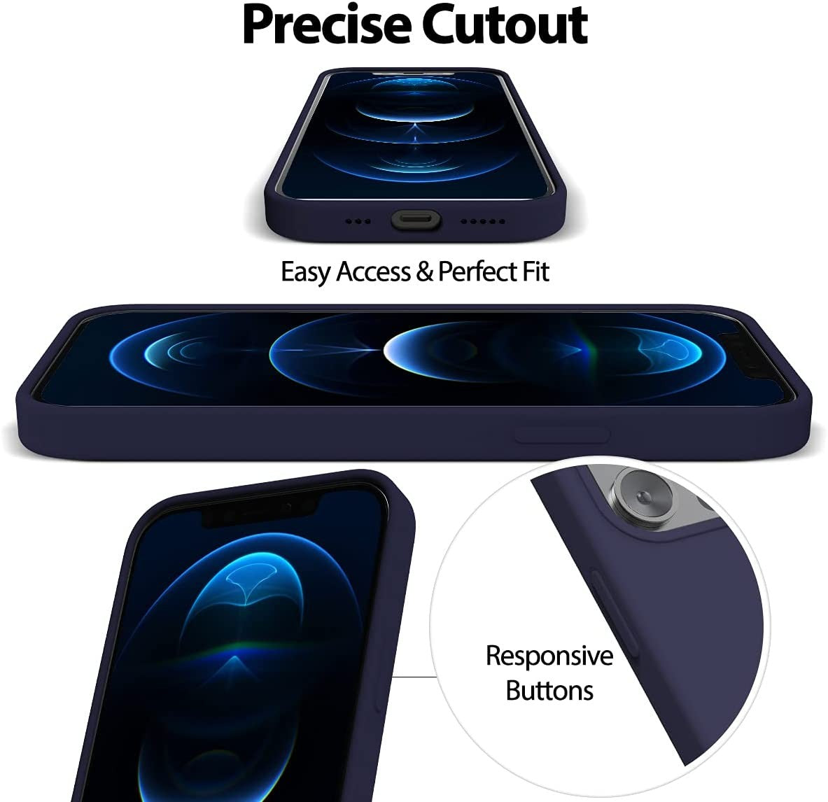 Dėklas Mercury Silicone Case Samsung A226 A22 5G tamsiai mėlynas