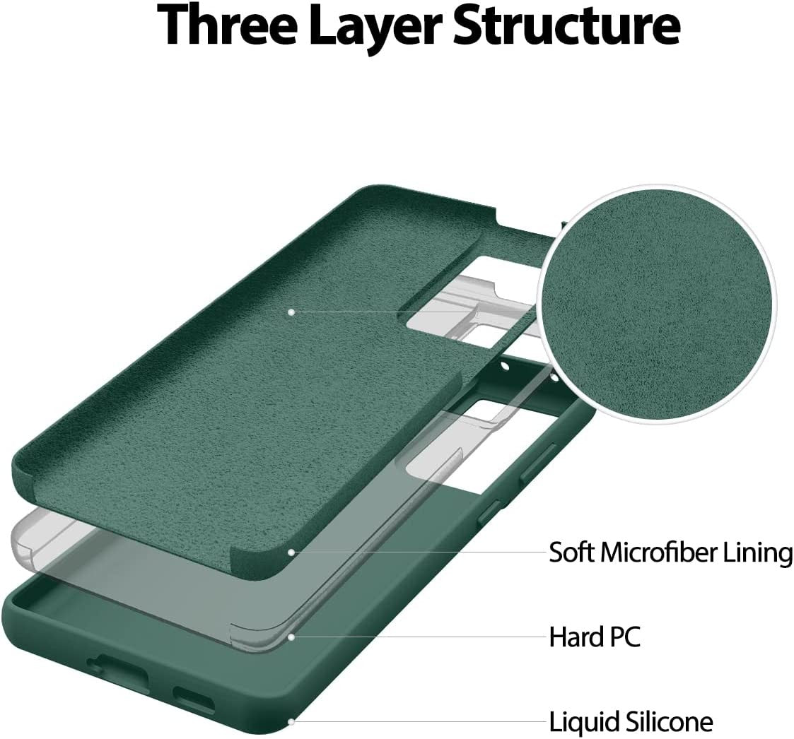 Dėklas Mercury Silicone Case Samsung A556 A55 5G tamsiai žalias