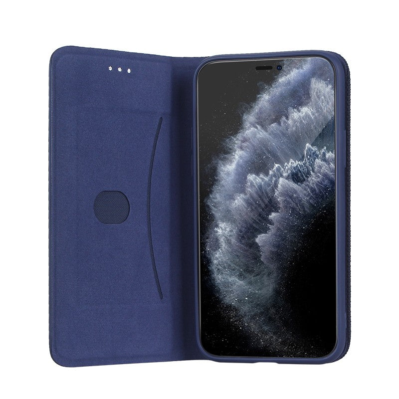 Dėklas Smart Senso Samsung A525 A52 4G/A526 A52 5G/A528 A52s 5G tamsiai mėlynas