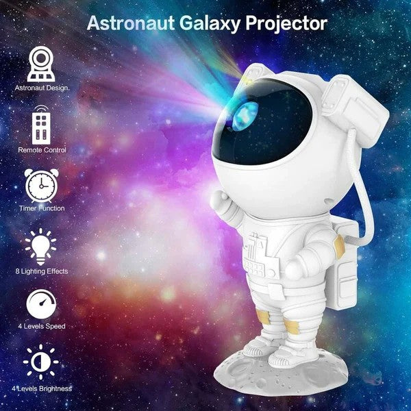 LED 3D galaktikų ir žvaigždžių projektorius "Astronaut"