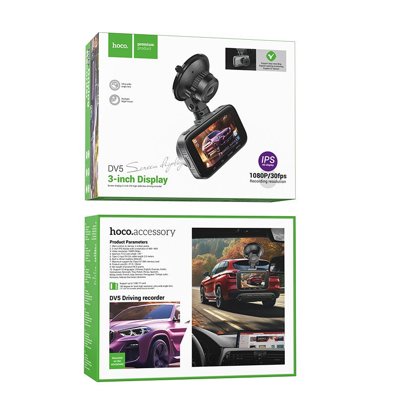 Vaizdo registratorius Hoco DV5 Driving Recorder With Display