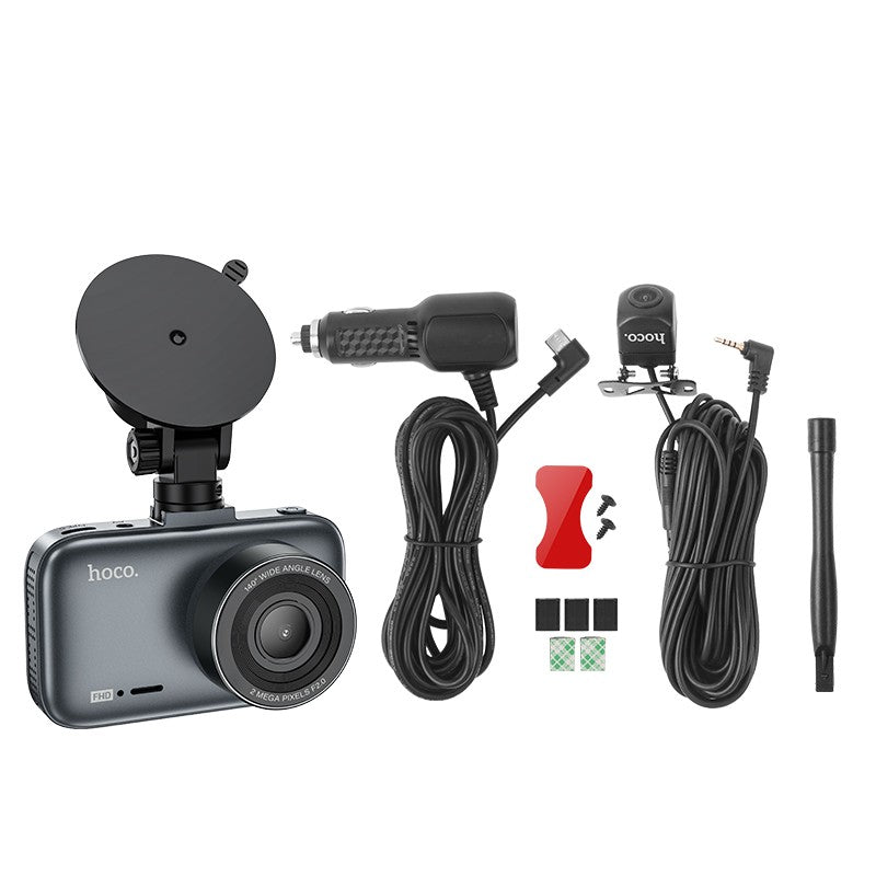 Vaizdo registratorius Hoco DV6 Dual Channel Driving Recorder With Display