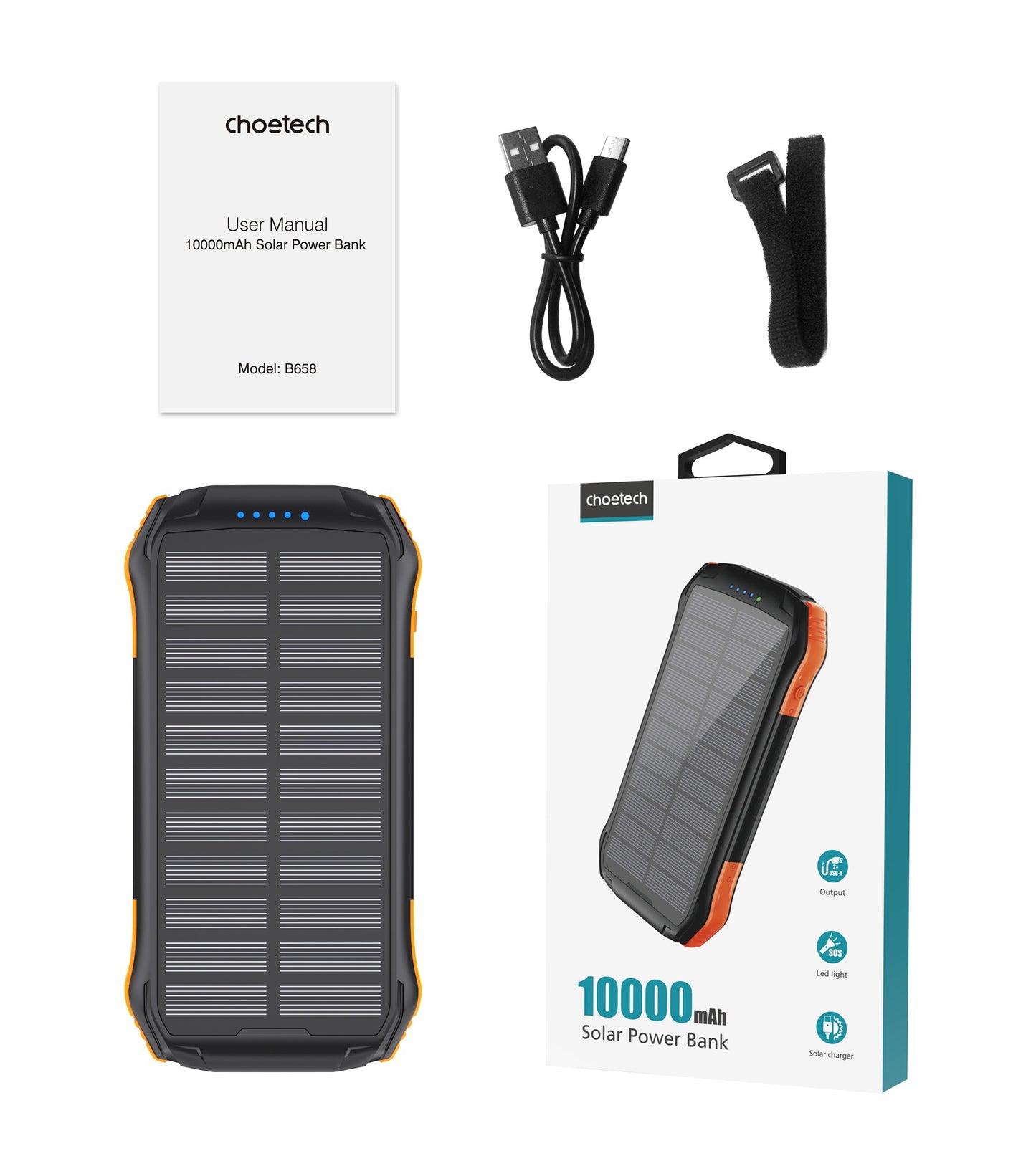 Išorinė baterija Power Bank Choetech B658 10000mAh
