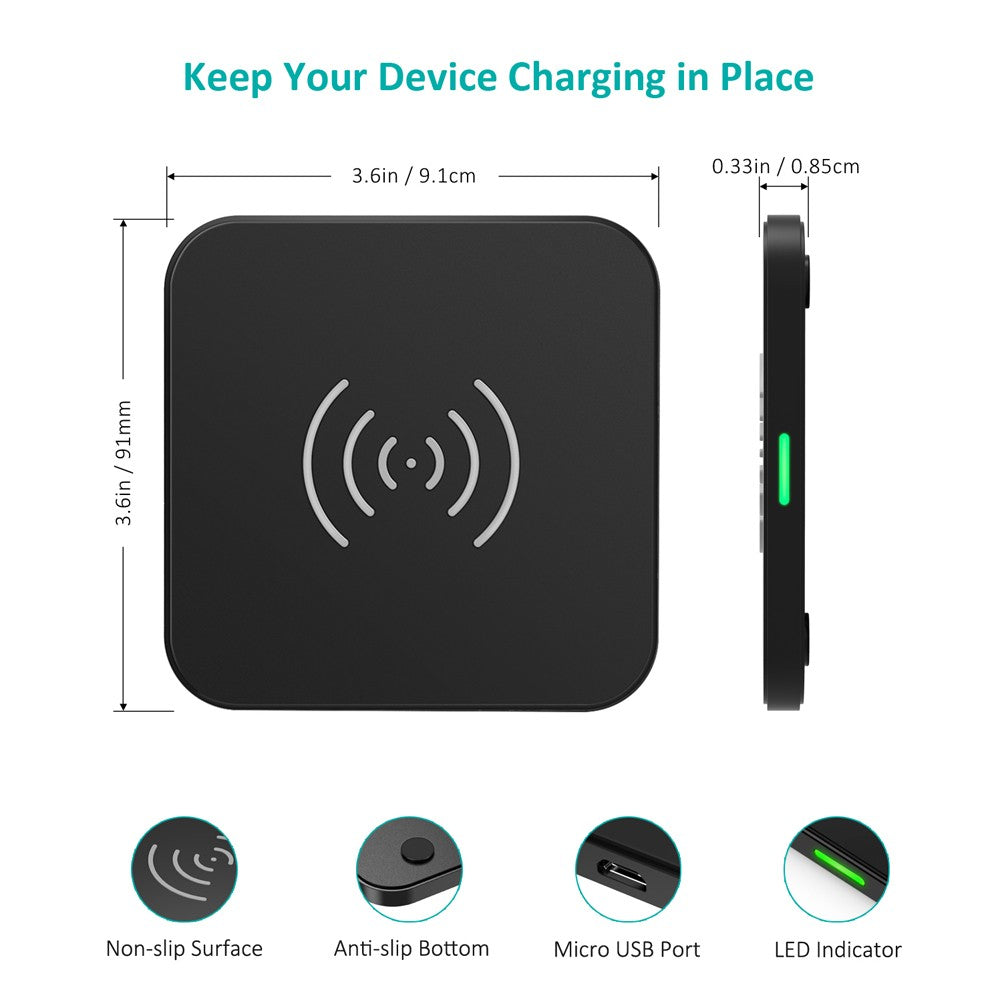 Įkroviklis belaidis Choetech 10W Fast Wireless Charging Pad T511-S juodas