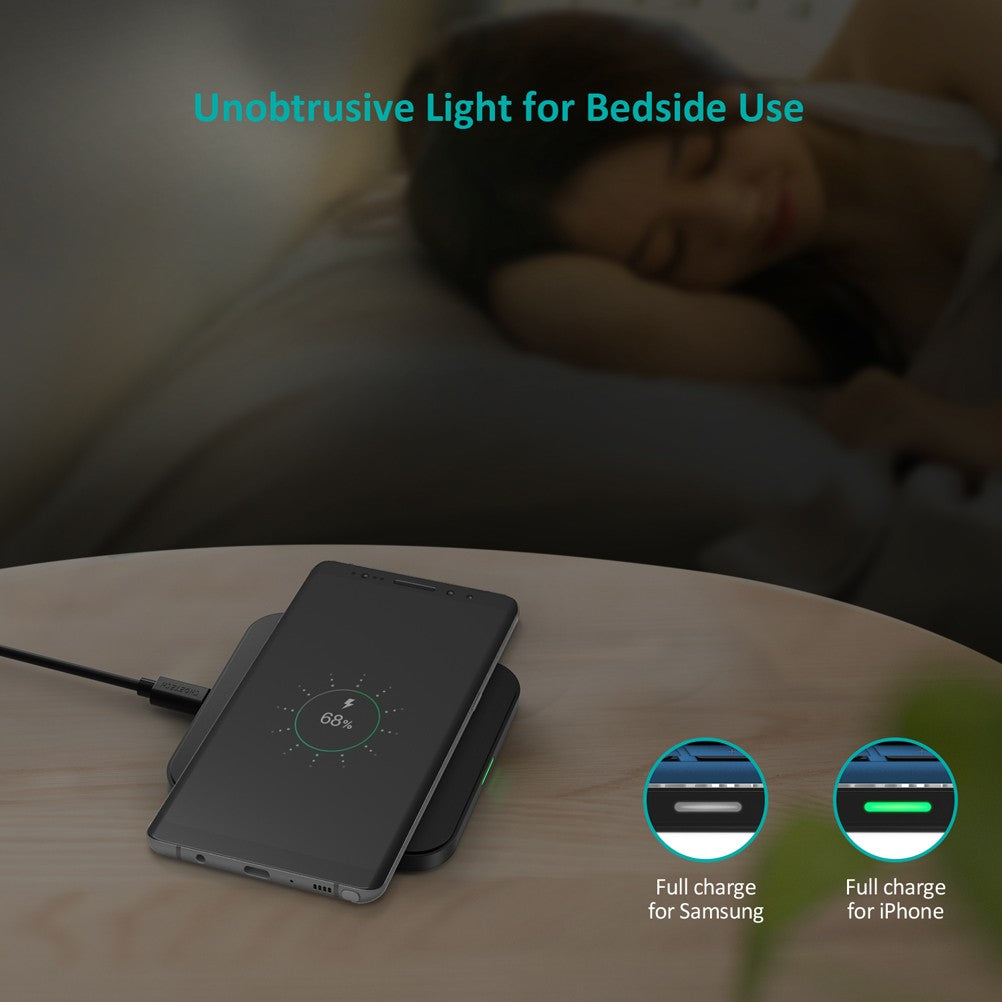 Įkroviklis belaidis Choetech 10W Fast Wireless Charging Pad T511-S juodas