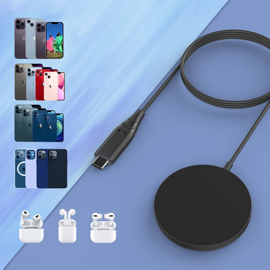 Įkroviklis belaidis Choetech T518-F MagSafe 15W juodas