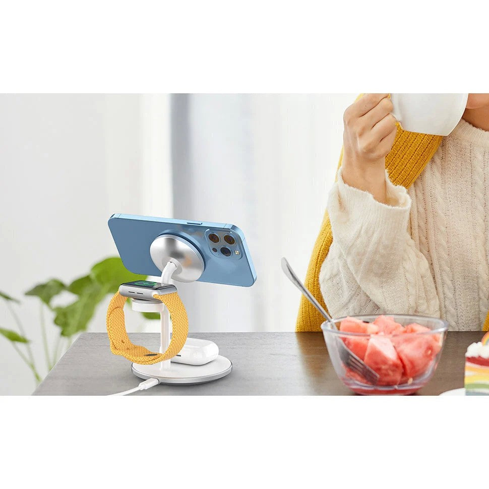 Įkroviklis belaidis Choetech T585-F 3-in-1 15W baltas