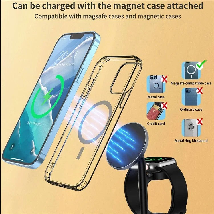 Įkroviklis belaidis Choetech T585-F 3-in-1 15W juodas