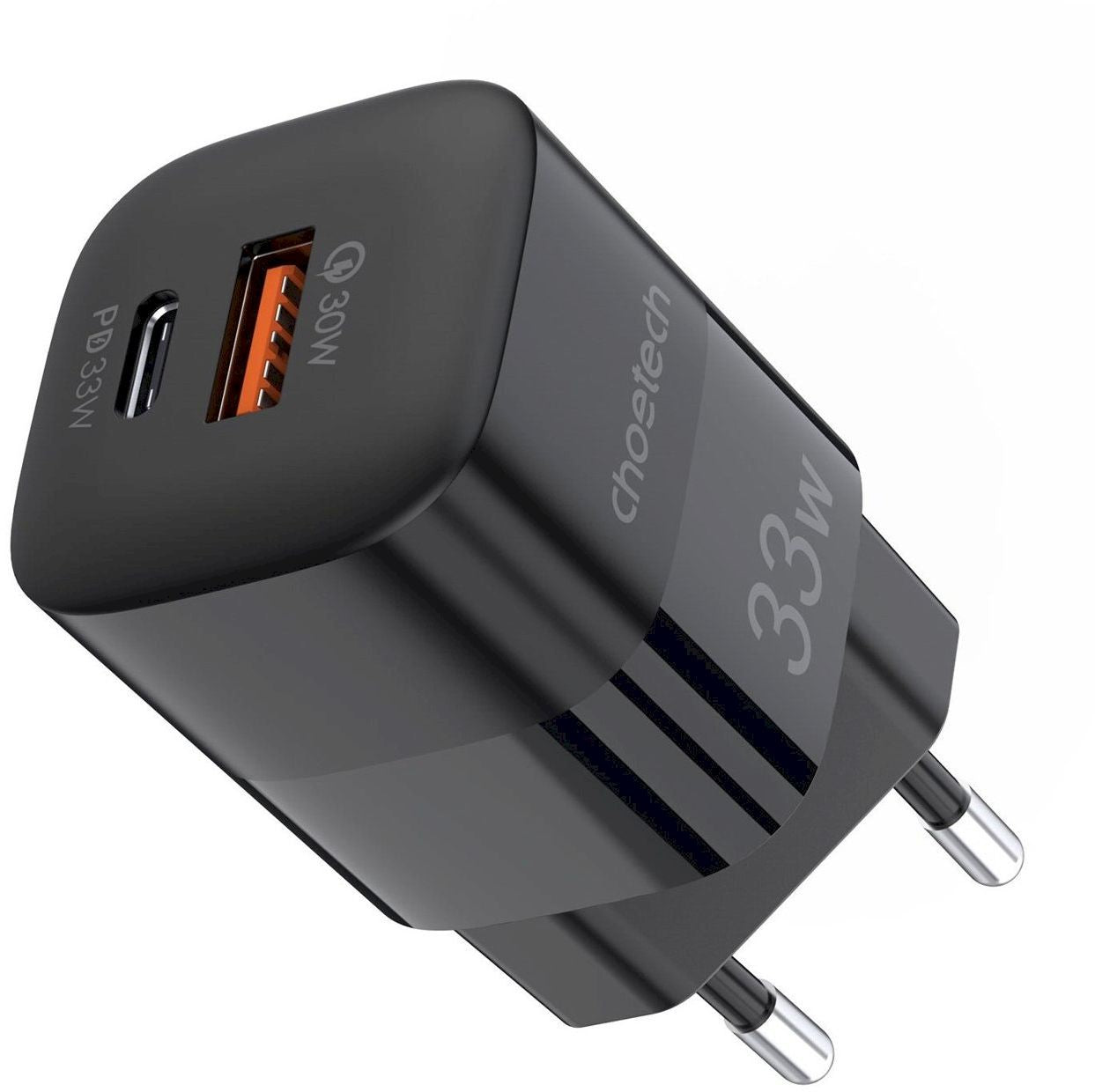 Įkroviklis Choetech PD5006 USB-C/USB-A 33W juodas